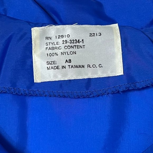 Vintage Lane Bryant‎ Windbreaker Jacket Adult L/XL Blue Rainbow 80s Retro - Picture 3 of 10